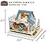 Rylai 3D Puzzles Miniature Dollhouse DIY Kit Light Caribbean Sea Series Dolls Houses Accessories with Furniture LED Music Box