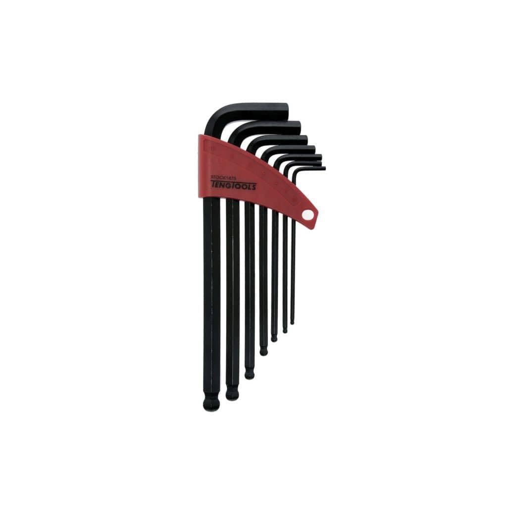 Teng 1475 7 Metric 2.5-10mm Ball-Point Hex Key Set