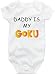 Daddy's My Goku Dragon Ball Z Parody Cute Onesie Funny Baby Bodysuit (6 months)