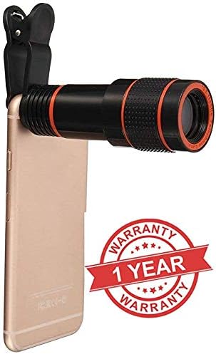 JIKRA Manual Zoom 12X Telescopic Extension Clip-on Camera Lens for Smartphones