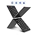 Folding Bluetooth Keyboard, Jelly Comb Ultra Slim Ergonomic Foldable Rechargeable Pocket Sized Mini BT Wireless Keyboard for iOS Android Windows Laptop Tablet Smartphone -Black