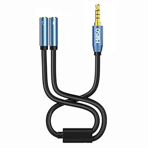 MillSO Combo Audio Adapter – 3,5 mm Y Splitter voor PC Gaming Koptelefoon (2×3 Pole Socket naar 1×4 Pin Stekker) Jack…