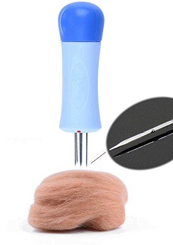 Punch Style Felting Needle Tool with 7 Barbed Needles Craft Wool Felt DIY Stitch