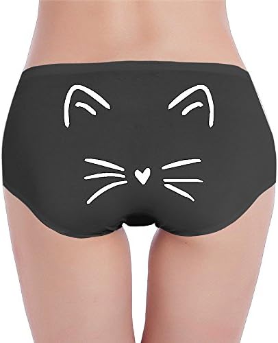 Cute Cat Kitty KittenAnimal Lover Whiskers Face Women Panties Underwear Panty Ladies Underwear Hipster Panties