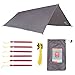 Sanctuary SilTarp - Ultralight and Waterproof Ripstop Silnylon Rain Shelter Tarp, Guy Line and Stake Kit - Perfect for Hammocks, Camping and Backpacking (12 feet by 10 feet - Flat Cut)