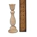 Unfinished Candlesticks 6-3/4 Inch, Unfinished Wooden Candlestick Holder | Bag of 2