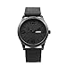Chronos Quartz Black Leather Men's Wrist Watch Waterproof Classic Round Black Dial Large Number Calendar