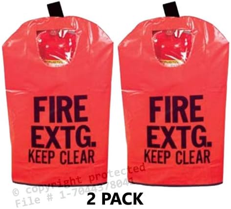 2 - FIRE Extinguisher Cover (with Window) for 5 to 10lb. Extinguishers, Small 20" x 11 1/2"