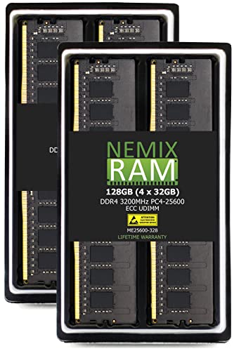 128GB 4x32GB DDR4-3200 PC4-25600 2Rx8 ECC