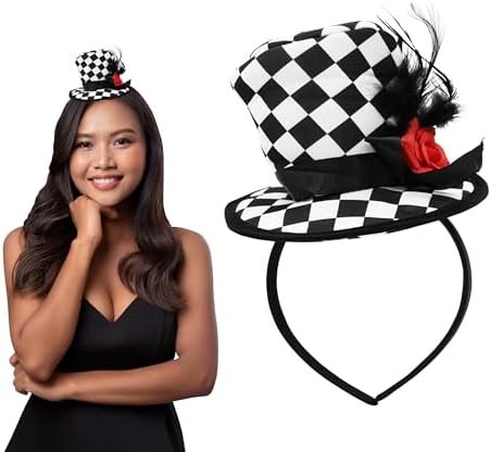 Amazon.com: Rubies Black/White Mini Top Hat for Adults  display picture 1
