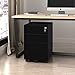 DEVAISE 3 Drawer Locking File Cabinet, Under Desk Metal Filing Cabinet for Legal/Letter/A4 File, Fully Assembled Except Wheels, Black