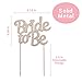 Bride to Be Cake Topper - Premium Rose Gold Metal - Sparkly Bridal Shower or Bachelorette Party Cake Topper - Now Protected in a Box