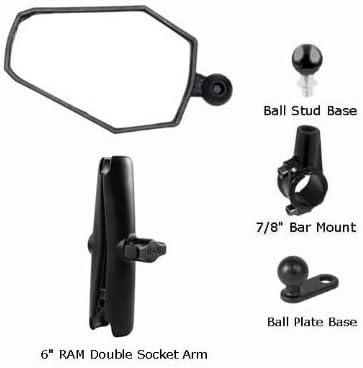 ONE Doubletake Adventure Mirror Black Fold Down Dual Sport Mirror (sold INDIVIDUALLY)