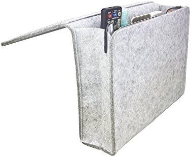Felt Bedside Storage Organizer Bedside Caddy Bed Organizer For Remote Control, Tablet, laptop, Glasses, Mobile Phone, Book, Magazines- with 2 Inner Pockets