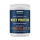 Athletic Greens Undenatured Premium Grass-Fed Whey Protein (683 Grams, Natural Chocolate)