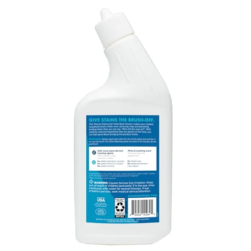 BETTER LIFE TOILET BOWL CLEANER – TEA TREE & PEPPERMINT SCENT CLEANING GEL – LIQUID BATHROOM CLEANERS FOR HOUSEHOLD – 24OZ