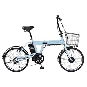 ガクチャリ電動折りたたみ自転車 (ブルーグレー)