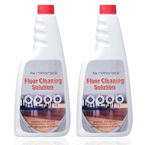 Floor Cleaning Solution Compatible with Roborock Robot Vacuum Cleaner and Mop Cleaner, Deep Cleans Multiple Hard Floors, Suitable for All Robot Vacuum Cleaners with Broom (2