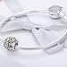 BAMOER Charm 925 Sterling Silver Poetic Daisy Flower Heart Enameled CZ Solid Charms Beads for DIY Bracelet Accessories