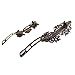 2PCS Retro Vintage Metal French Barrette Clip Hair Clasp Roses Bronze Accessories