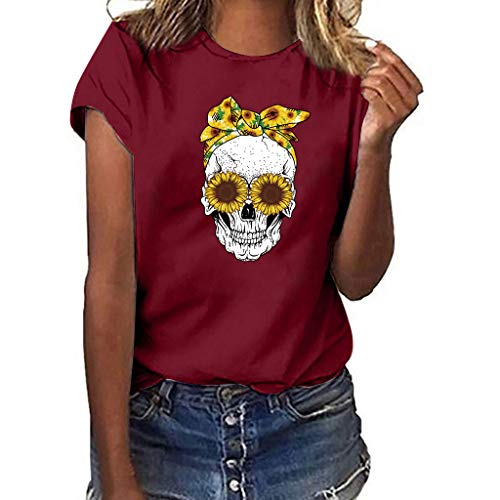 LYN Star  Women's Short Sleeve Letter Printed Tee Tops Casual T-Shirt Summer Street Printed Tops Funny Juniors Tees