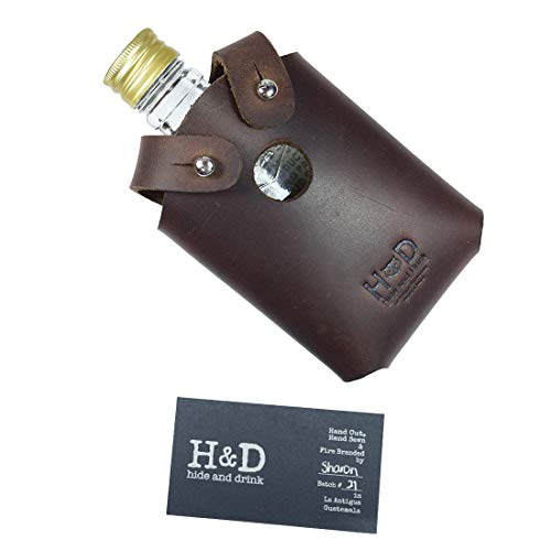 Hide & Drink, Leather Flask Holder/Liquor/Bottle/Case/Whiskey/Wine