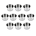 Brybelly Lot of 10 Drop-In Stainless Steel Cup Holders (Jumbo) (Pack of 10)