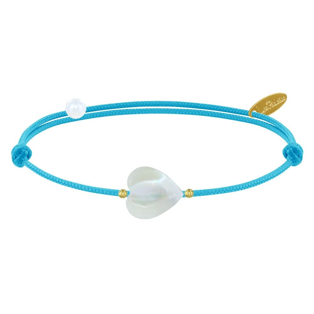 LES POULETTES BIJOUX - Bracelet Link Sweet Heart Mother of Pearl - Classics - Turquoise — image 1
