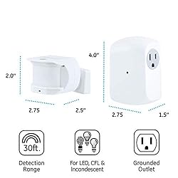 GE, White, Wireless Motion-Sensing Lighting Control