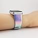 Iridescent Pink Replacement Band for iWatch 38mm Pastel Bay Wrist Band PU Leather Strap for Apple Watch Smartwatch Series 3 2 1 Version