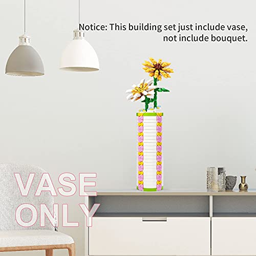 Vonado Vase for Lego Flower Bouquet 10280 Building Blocks, Flower