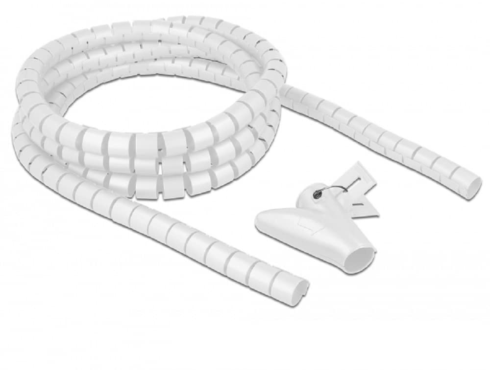 Delock 18840 Spiral Hose with Retractable Tool 2.5 m x 20 mm White
