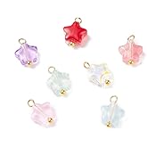 DanLingJewelry 100Pcs Craft Supplies Glass Crystal Little Star Pendant Charms for Jewelry Making Necklace Bracelet Earrings Accessories