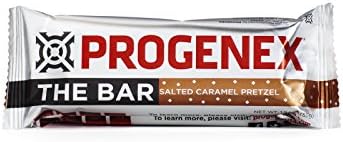 PROGENEX® The Bar Protein Bar | Delicious Sports Performance Nutrition Bar For Men And Women | 12 Individually Wrapped Bars, Salted Caramel Pretzel