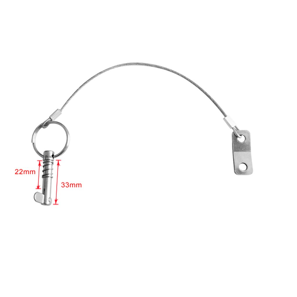 GANGUOLA Bimini Top Pins Quick Release Pin 1/4" With Lanyard For Boat