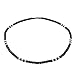 Green Nipa Hut Black Coco Bead Hawaiian Surfer Necklace with White Pukalet Shell Accents, Barrel Lock (22 in)