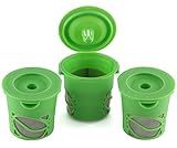 Greenco Reusable K-cups Coffee Filter, Refillable K-cup for Keurig K-cup Brewers - Pack of 3