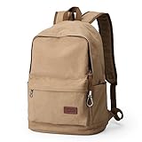 Muzee Canvas Backpack for School Travel Rucksack Fits up to 15 inch Laptop