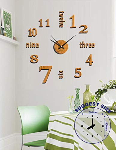 Buy Skyraa Diy Large Wall Clock 3d Sticker Home Decor Unique Gift