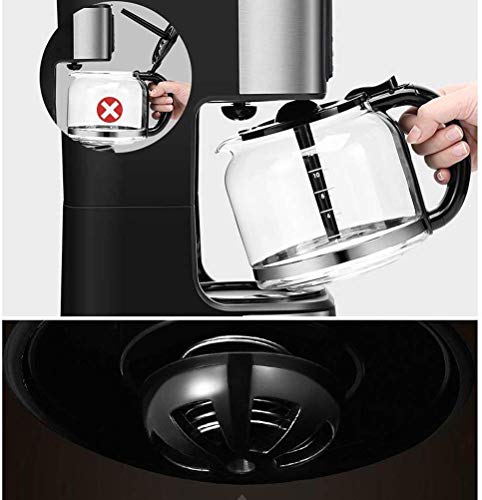 BJLWTQ Filterkaffeemaschine, 1.8L Kapazität Kaffeemaschine Programmierbare 24-Stunden-Timer mit LCD-Display, Kaffee… – Bild 5