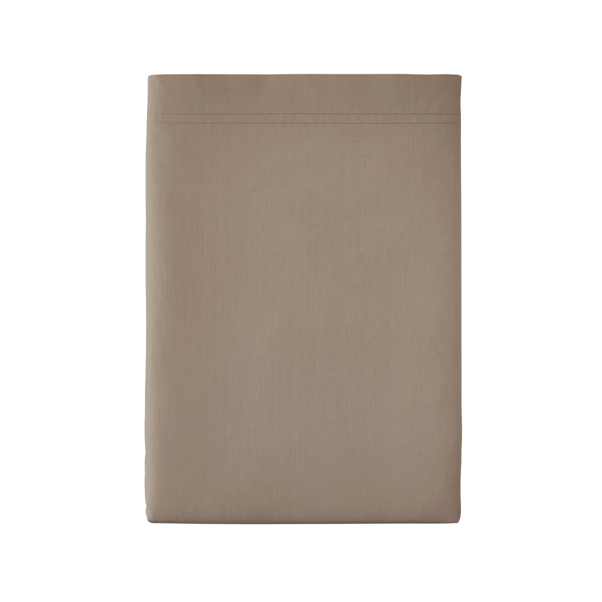 Essix Premium Cotton Percale Flat Sheet, Taupe 240 x 300 cm