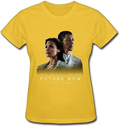 Gosts Future Now Tour 2016 By Demi Lovato And Nick Jonas Womens T-Shirt Yellow