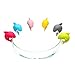 GOOTRADES Silicone Mini Shark Shape Tea Bag Holders Cup Mug Identify Markers (Random,6PCS)