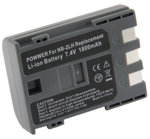STK's Canon NB-2LH Battery for G9, Rebel XTi, G7, Rebel XT, HV-20, ZR-850, S30, HV-40, S330, S50, HV-10, ZR100, ZR-830, ZR-700 Digital Cameras