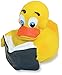 Rich Frog Reader Rubber Duck Children's Bath Toy, Yellow - 3.5"