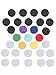 Aromatherapy Diffuser Pads for 25mm Necklace Pendant -Essential Oils Diffuser Pad Refills -Set of 30 Pads (7 Assorted Colors + 12 White + 11 Black) | Washable Felt Pads for Essential Oils Jewelry