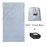 RUNACC Travel Camping Sheet Sleeping Bag Liner for Sleepover and Hotel with Sleep Mask as gift
