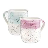 Set of 2 Stoneware Coffee Mugs- Astrology