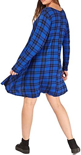 Simply Chic Outlet New Womens Plain Swing Dress Flared Stretch Top Tunic Plus Size