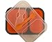 Silicone Collapsible Lunch Box, 2-Compartment, BPA Free, Microwave/Dishwasher Safe, Great for Kids and Adults (Orange)